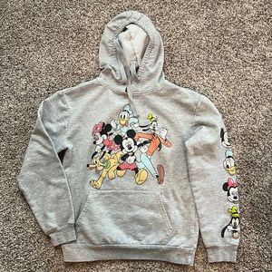 Small gray Mickey and friends hoodie